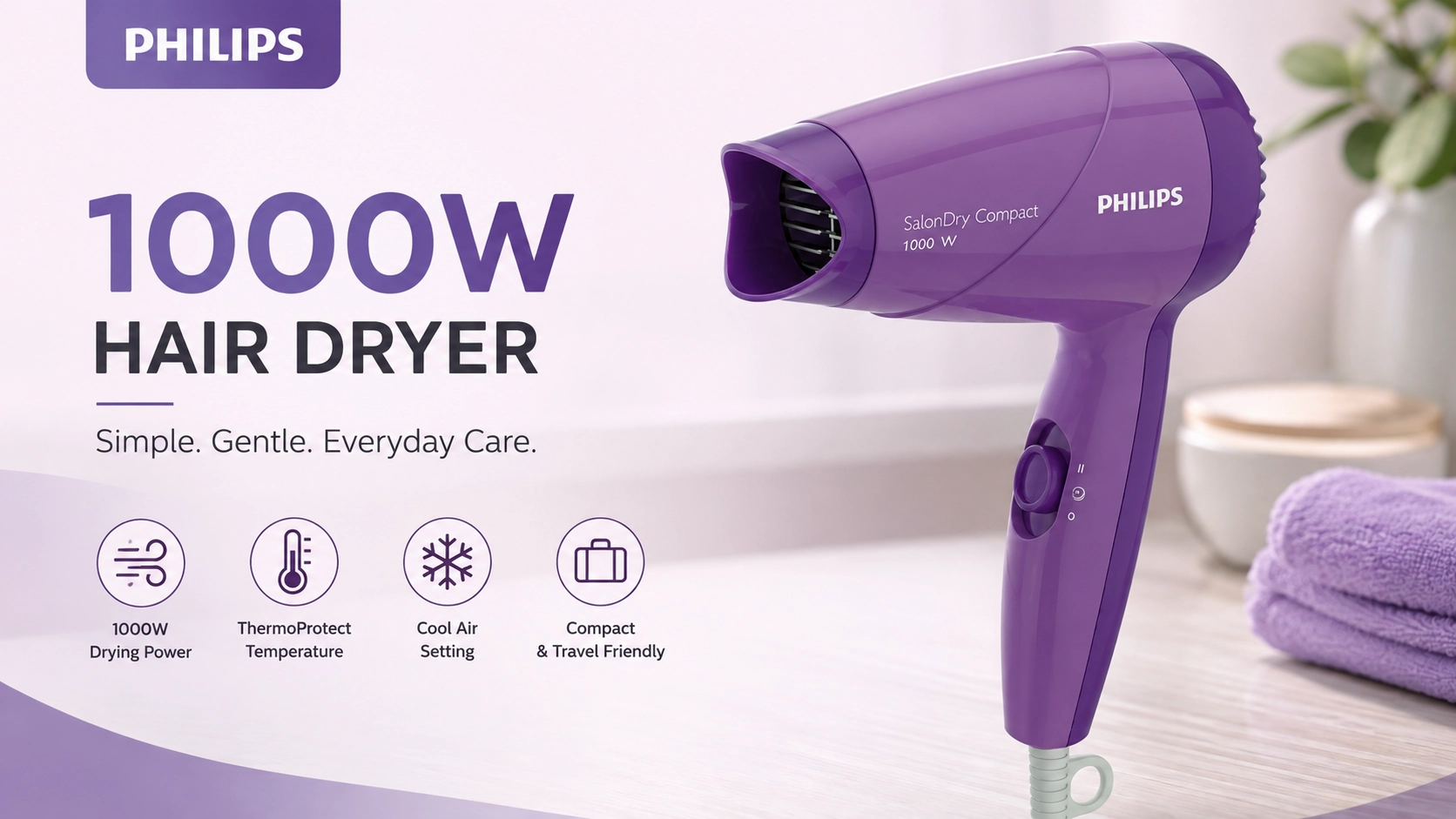 You are currently viewing Can a 1000W Hair Dryer Handle Everyday Drying? A Closer Look at Philips